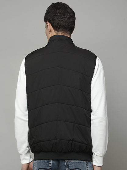 Reversible Jacket for Men | Premium Casual Jacket Regular Fit Mock Neck Polyester Fabric Solid Pattern