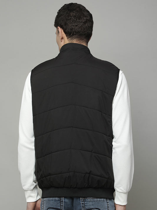 Reversible Jacket for Men | Premium Casual Jacket Regular Fit Mock Neck Polyester Fabric Solid Pattern