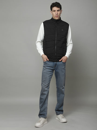 Reversible Jacket for Men | Premium Casual Jacket Regular Fit Mock Neck Polyester Fabric Solid Pattern