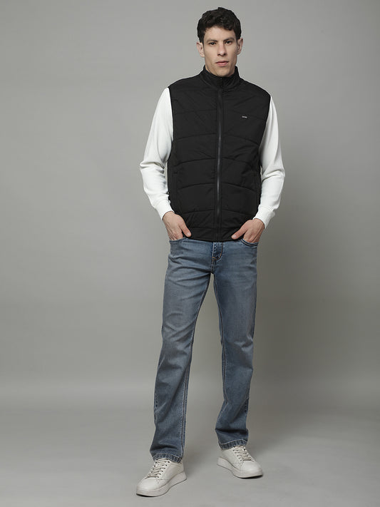 Reversible Jacket for Men | Premium Casual Jacket Regular Fit Mock Neck Polyester Fabric Solid Pattern