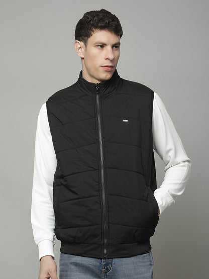 Reversible Jacket for Men | Premium Casual Jacket Regular Fit Mock Neck Polyester Fabric Solid Pattern