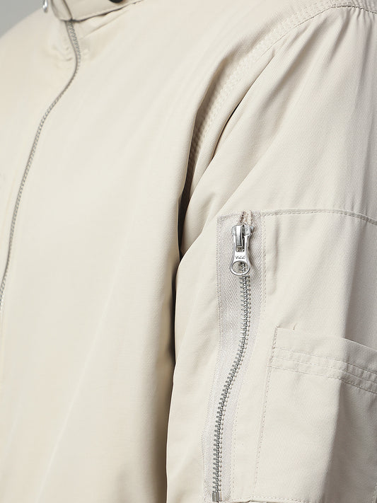 Reversible Jacket for Men | Premium Casual Jacket Regular Fit Mandarin Neck Cotton Fabric Solid Pattern