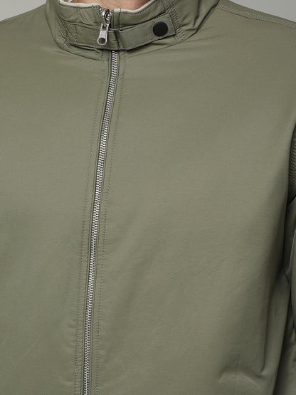 Reversible Jacket for Men | Premium Casual Jacket Regular Fit Mandarin Neck Cotton Fabric Solid Pattern