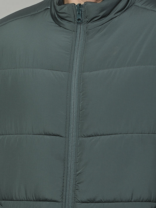 Reversible Jacket for Men | Premium Casual Jacket Regular Fit Mock Neck Poly Blend Fabric Solid Pattern