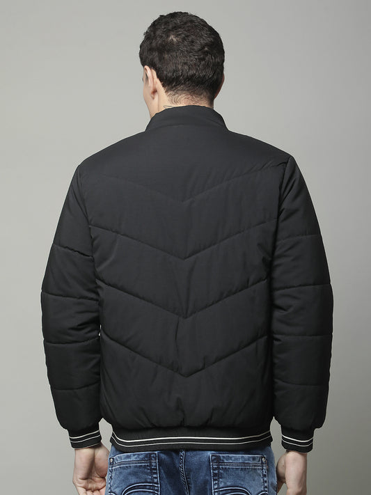 Reversible Jacket for Men | Premium Casual Jacket Regular Fit Mock Neck Poly Blend Fabric Solid Pattern