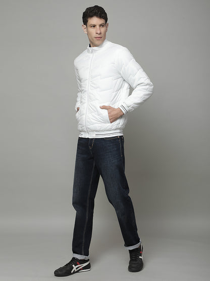 Reversible Jacket for Men | Premium Casual Jacket Regular Fit Mock Neck Poly Blend Fabric Solid Pattern