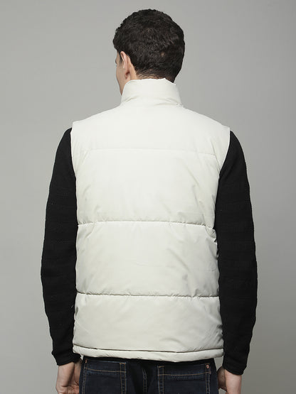 Jacket for Men | Premium Casual Jacket Regular Fit Mock Neck Poly Blend Fabric Solid Pattern