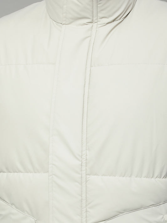 Jacket for Men | Premium Casual Jacket Regular Fit Mock Neck Poly Blend Fabric Solid Pattern