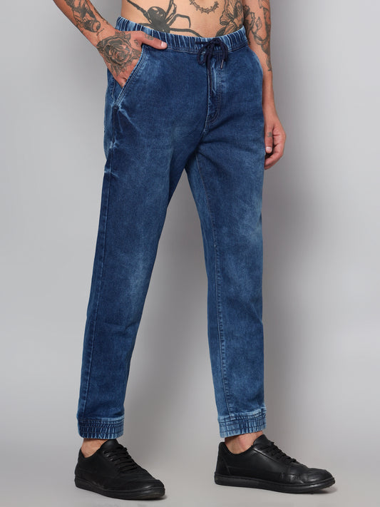 Cantabil Men Dark Blue Jogger (7153636573323)