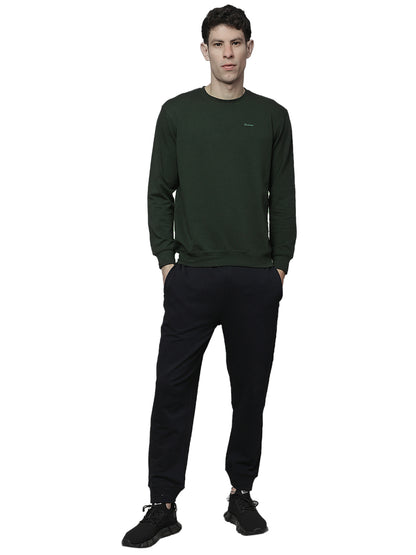 Lounge Set for Men | Winter Wear Round Necck with Poly Cotton Fabric Solid Pattern