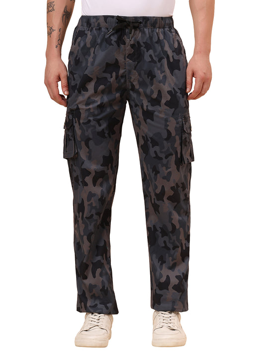 Men's Grey Printed Regular Fit Lower