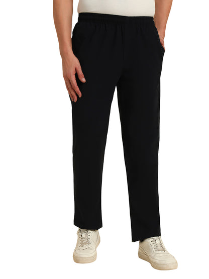 Men's Navy Solid Regular Fit Lower