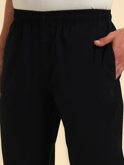 Men's Navy Solid Regular Fit Lower