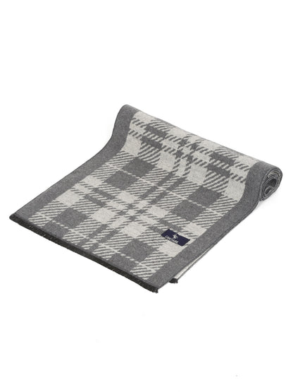 Men's Grey Fashion Medium Check Muffler