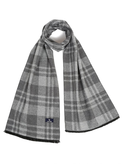 Men's Grey Fashion Medium Check Muffler