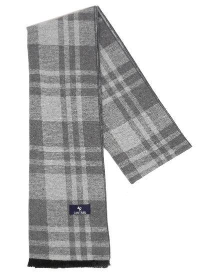 Men's Grey Fashion Medium Check Muffler