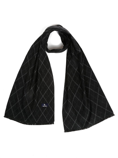 Men's Black Fashion All over Argyle Muffler