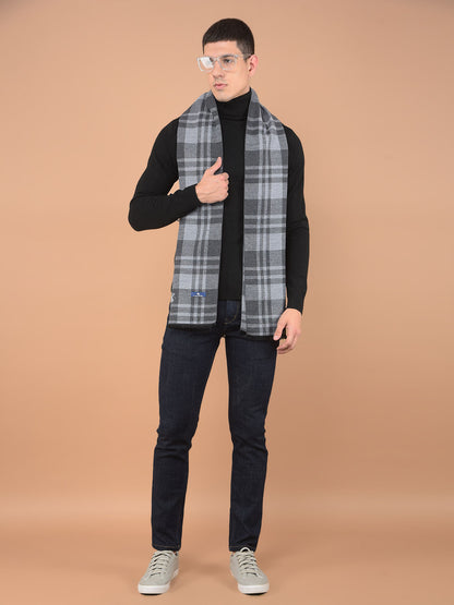 Men's Checkered Grey Fashion Muffler