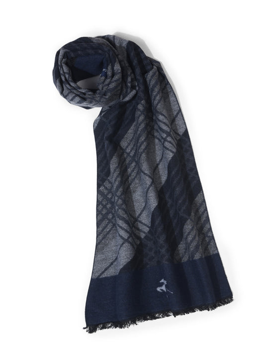 Men's Checkered Grey Fashion Muffler