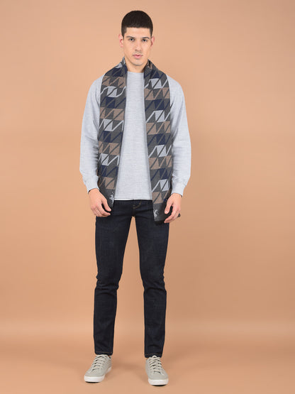 Men's Checkered 100% Acrylic Grey Winter Wear Mufflers