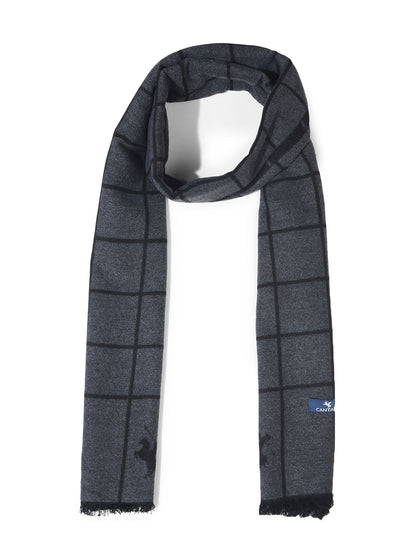 Men's Checkered Grey Fashion Muffler