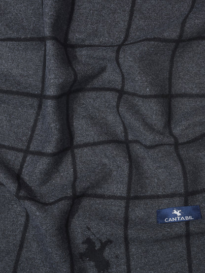 Men's Checkered Grey Fashion Muffler