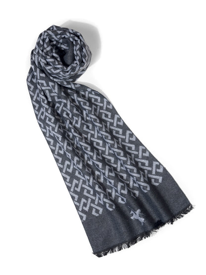 Men's Printed Grey Fashion Muffler