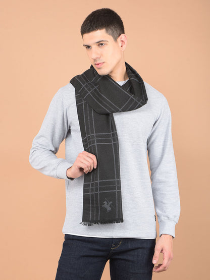 Men's Checkered Black Fashion Muffler