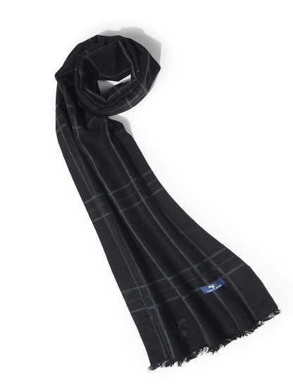 Men's Checkered Black Fashion Muffler