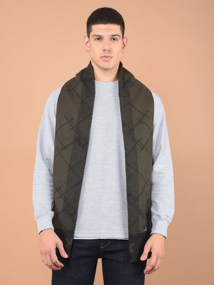 Men's Printed Green Fashion Muffler