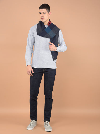 Men's Printed Blue Fashion Muffler