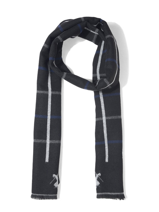Men's Checkered Black Fashion Muffler