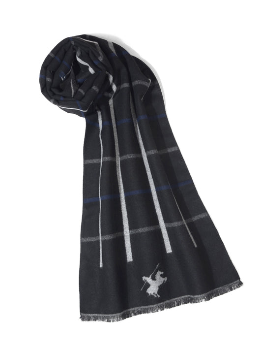 Men's Checkered Black Fashion Muffler