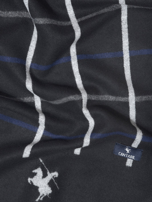 Men's Checkered Black Fashion Muffler