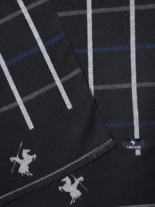 Men's Checkered Black Fashion Muffler