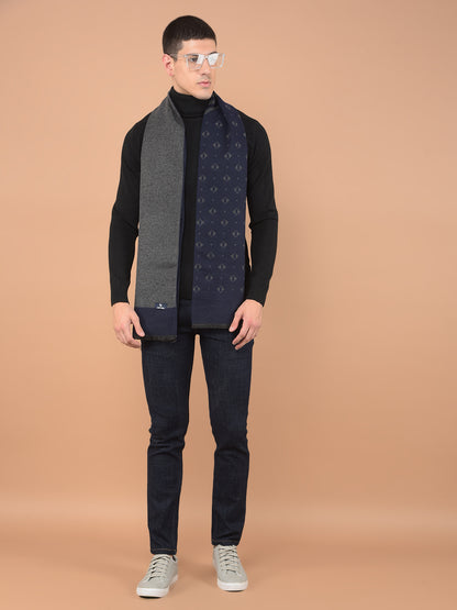 Men's Printed Blue Fashion Muffler