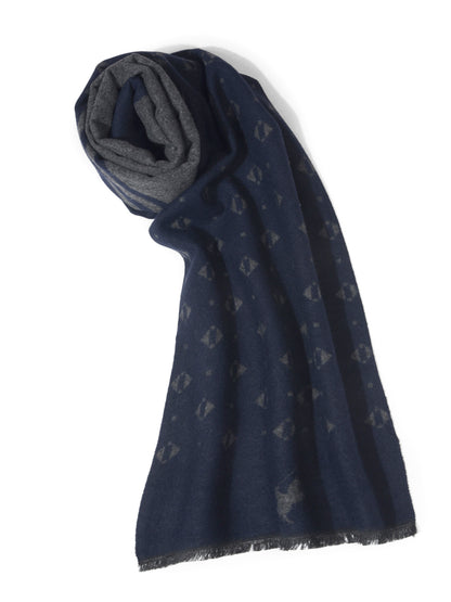 Men's Printed Blue Fashion Muffler