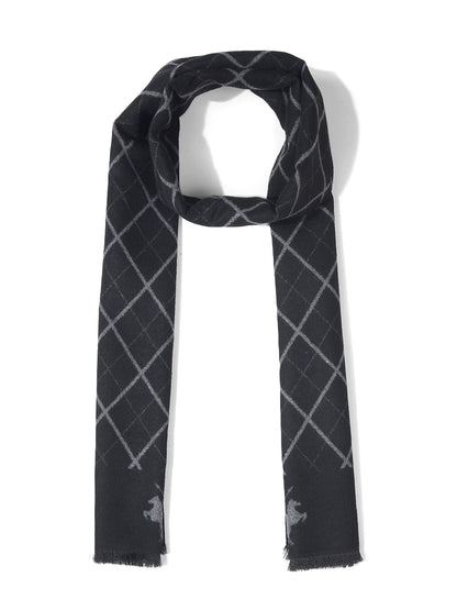 Men's Checkered Black Fashion Muffler