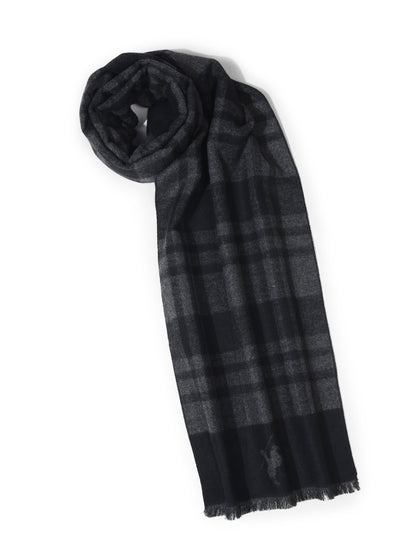 Men's Checkered Black Fashion Muffler