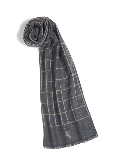 Men's Checkered Grey Fashion Muffler