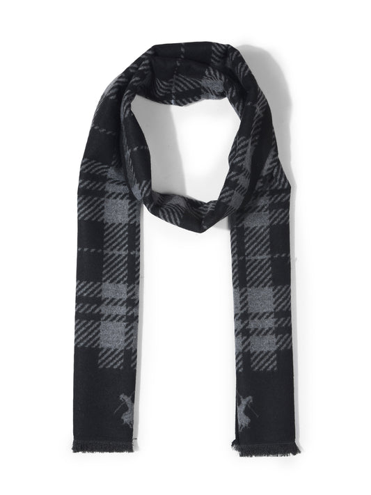 Men's Checkered Black Fashion Muffler