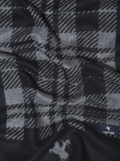 Men's Checkered Black Fashion Muffler