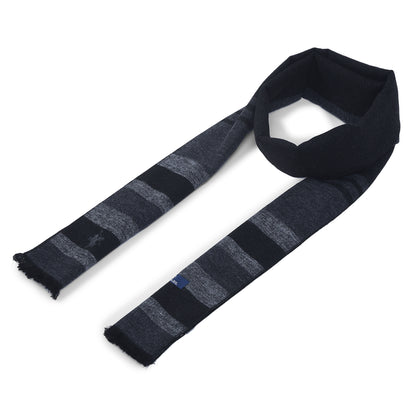 Men Black Checkered Winter Warm Casual Muffler