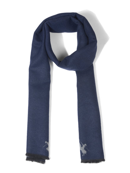 Men's Solid 100% Acrylic Navy Blue Winter Wear Mufflers