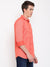 Cantabil Men Cotton Blend Solid Orange Full Sleeve Casual Shirt for Men with Pocket (7067720286347)