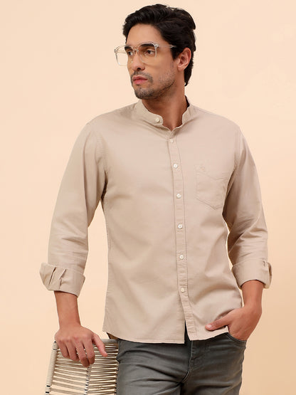 Casual Shirt for Men | Breathable & Soft with Color Fastness Slim Fit Cotton Fabric Solid Pattern