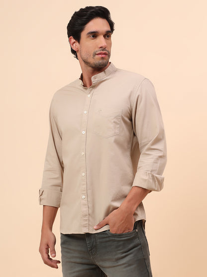 Casual Shirt for Men | Breathable & Soft with Color Fastness Slim Fit Cotton Fabric Solid Pattern