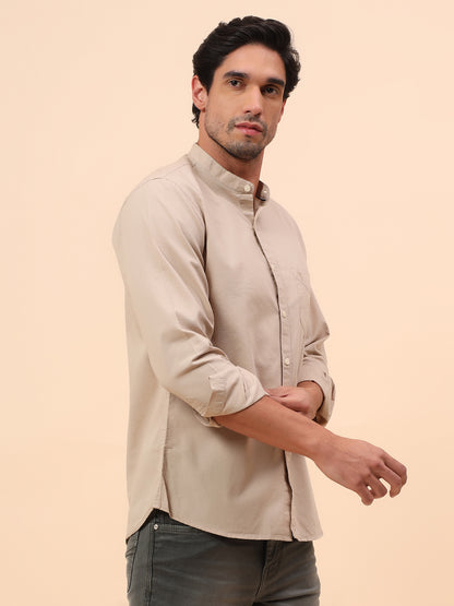 Casual Shirt for Men | Breathable & Soft with Color Fastness Slim Fit Cotton Fabric Solid Pattern