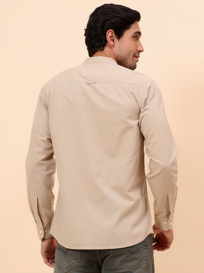 Casual Shirt for Men | Breathable & Soft with Color Fastness Slim Fit Cotton Fabric Solid Pattern