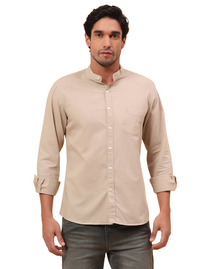 Casual Shirt for Men | Breathable & Soft with Color Fastness Slim Fit Cotton Fabric Solid Pattern